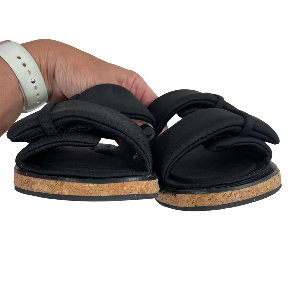 Rag & Bone Parqe Black Padded Neoprene Cork Platform Slide Sandals Size 36 Us 6 View 4